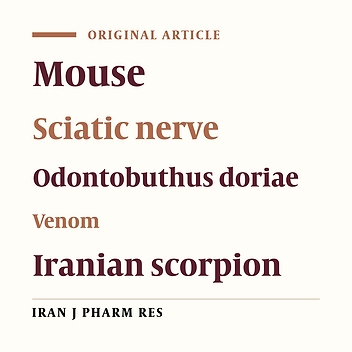 Effects of Odontobuthus Doriae Scorpion Venom on Mouse Sciatic Nerve