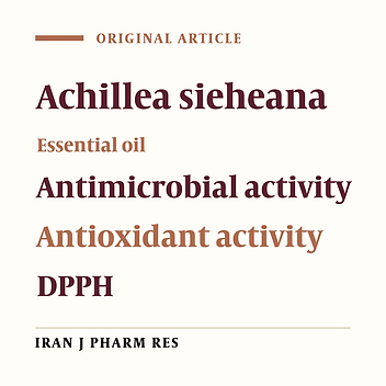The Volatile Compounds and Bioactivity of Achillea sieheana Stapf. (Asteraceae)