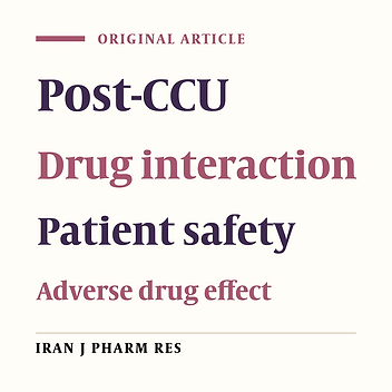 Potential Drug-drug Interactions in Post-CCU of a Teaching Hospital