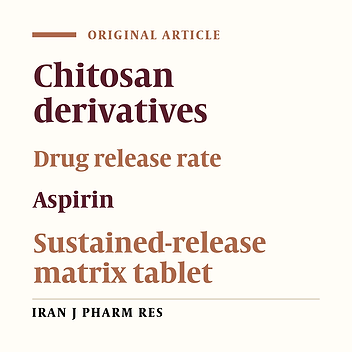 Effect of Quaternary Ammonium Carboxymethylchitosan on Release Rate In-vitro of Aspirin Sustained-release Matrix Tablets