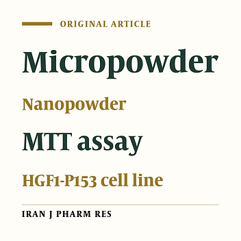 In-vitro Comparison of Cytotoxicity of Two Bioactive Glasses in Micropowder and Nanopowder forms