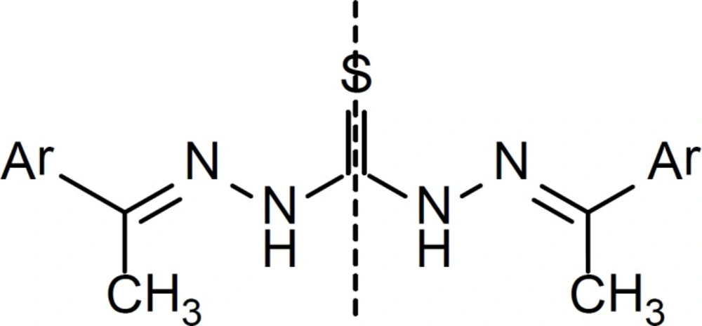 Proposed symmetric structure for compounds 20-26 based on <sup>1</sup>H NMR spectra