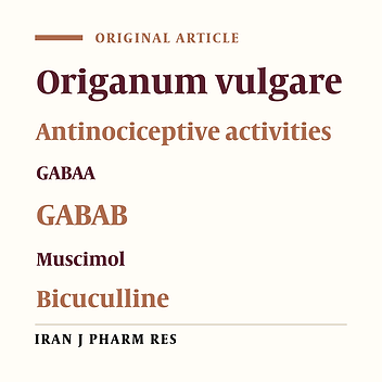 Antinociceptive Effect of Aqueous Extract of Origanum vulgare L. in Male Rats: Possible Involvement of the GABAergic System