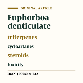 Triterpenes and Steroids from Euphorbia denticulata Lam. With Anti-Herpes Symplex Virus Activity