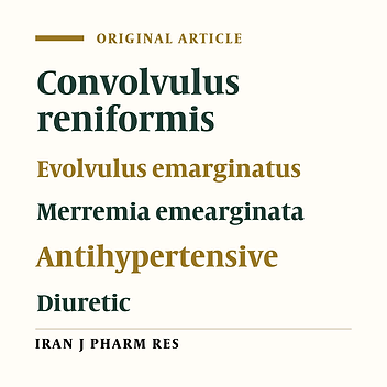 Hypotensive, Angiotensin Converting Enzyme (ACE) Inhibitory and Diuretic Activities of the Aqueous-methanol Extract of Ipomoea reniformis