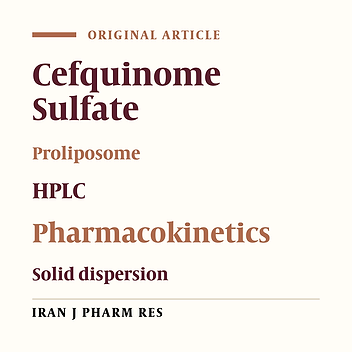 Preparation of Cefquinome Sulfate Proliposome and its Pharmacokinetics in Rabbit