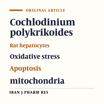 Ichthyotoxic Cochlodinium polykrikoides Induces Mitochondrial Mediated Oxidative Stress and Apoptosis in Rat Liver Hepatocytes