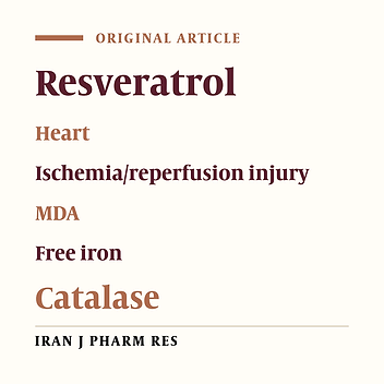 Resveratrol Provides Cardioprotection after Ischemia/reperfusion Injury via Modulation of Antioxidant Enzyme Activities