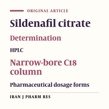 Application of Narrow-Bore HPLC Columns in Rapid Determination of Sildenafil Citrate in Its Pharmaceutical Dosage Forms
