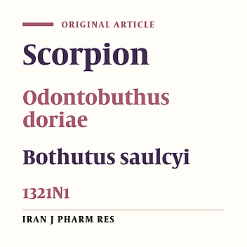 Cytotoxic Effects of two Iranian Scorpions Odontobuthusdoriae and Bothutus saulcyi on Five Human Cultured Cell lines and Fractions of Toxic Venom