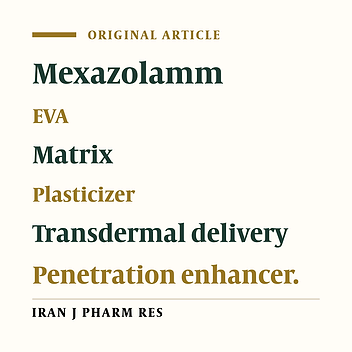 Enhanced Controlled Transdermal Delivery of Mexazolam Using Ethylene-vinyl Acetate