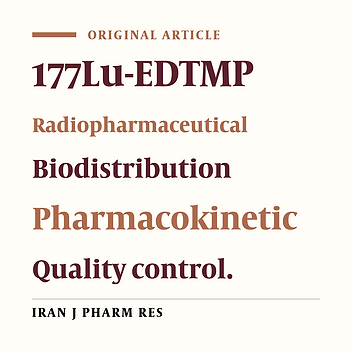 Production, Quality Control and Pharmacokinetic Studies of 177Lu-EDTMP for Human Bone Pain Palliation Therapy Trials
