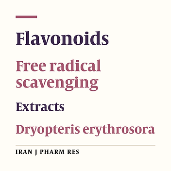 Flavonoid Contents and Free Radical Scavenging Activity of Extracts from Leaves, Stems, Rachis and Roots of Dryopteris erythrosora