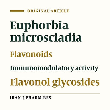 Flavonol Glycosides from Euphorbia microsciadia Bioss. with their Immunomodulatory Activities