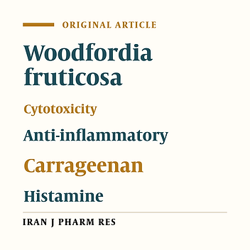 Brine Shrimp Cytotoxicity, Anti-inflammatory and Analgesic Properties of Woodfordia fruticosa Kurz Flowers