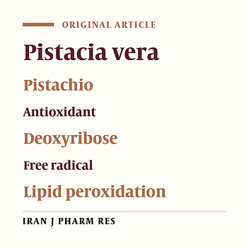 Antioxidant Activity of Pistacia vera Fruits, Leaves and Gum Extracts