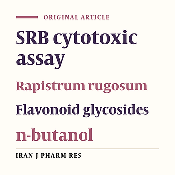 Cytotoxic Flavonoid Glycosides from Rapistrum rugosum L.