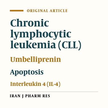 Umbelliprenin Induces Apoptosis in CLL Cell Lines