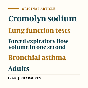 Effects of Sodium Cromoglycate on Iranian Asthmatic Subjects Without Exposure to any Bronchoconstrictor agent