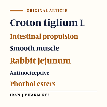 Antinociceptive and Smooth Muscle Relaxant Activity of Croton tiglium L Seed: An In-vitro and In-vivo Study