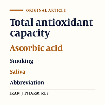 Effect of Vitamin C on Salivary Total Antioxidant Capacity in Smokers