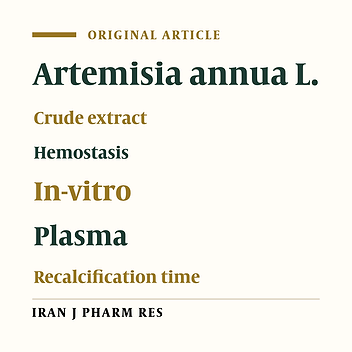 Screening the Hemostatic Active Fraction of Artemisia annua L. In-vitro