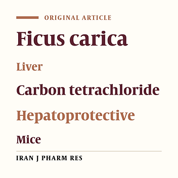 Hepatoprotective Effect of Ficus carica Leaf Extract on Mice Intoxicated with Carbon Tetrachloride