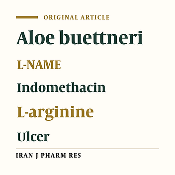 Gastroprotective Effect of Hydroalcoholic Extract of Aloe buettneri
