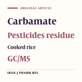 Effect of Cooking Process on the Residues of Three Carbamate Pesticides in Rice