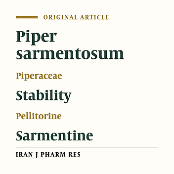 Accelerated Stability and Chemical Kinetics of Ethanol Extracts of Fruit of Piper sarmentosum Using High Performance Liquid Chromatography