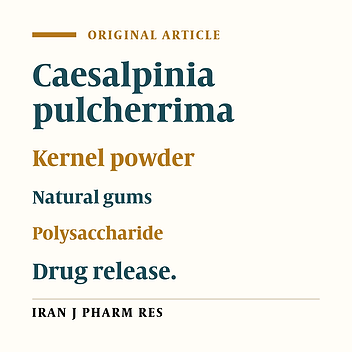 Drug Release Studies from Caesalpinia pulcherrima Seed Polysaccharide