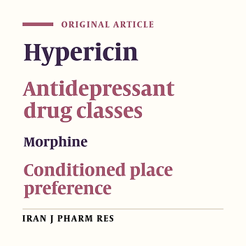 Comparing of the Effects of Hypericin and Synthetic Antidepressants on the Expression of Morphine-Induced Conditioned Place Preference