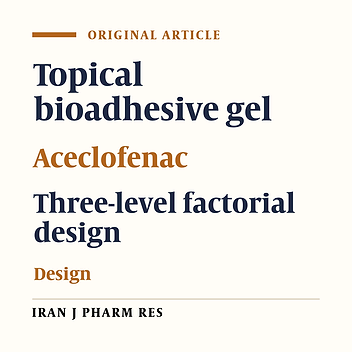 Formulation of Topical Bioadhesive Gel of Aceclofenac Using 3-Level Factorial Design