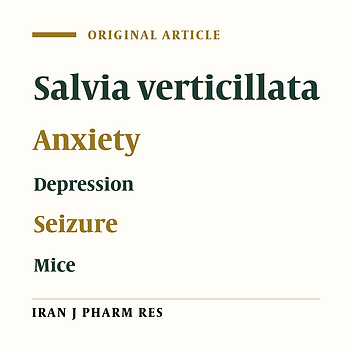 Effects of Hydroalcoholic Extract from Salvia verticillata on Pharmacological Models of Seizure, Anxiety and Depression in Mice