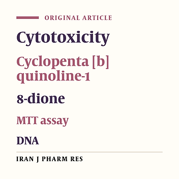 Synthesis and Cytotoxicity Study of New Cyclopenta [b] quinoline-1,8-dione Derivatives