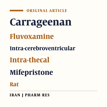 Effect of Fluvoxamine on Carrageenan-Induced Paw Edema in Rats Evaluation of the Action Sites