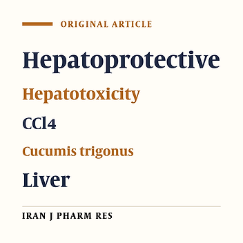 Hepatoprotective Activity of Cucumis trigonus Roxb. Fruitagainst CCl4 Inducesd Hepatic Damage in Rats