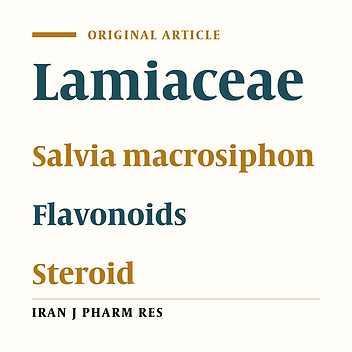 Flavones and Flavone Glycosides from Salvia macrosiphon Boiss