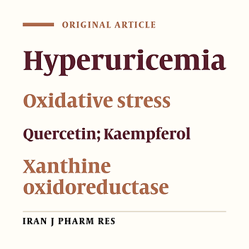 Effects of Parsley (Petroselinum crispum) and its Flavonol Constituents, Kaempferol and Quercetin, on Serum Uric Acid Levels, Biomarkers of Oxidative Stress and Liver Xanthine Oxidoreductase Aactivity inOxonate-Induced Hyperuricemic Rats