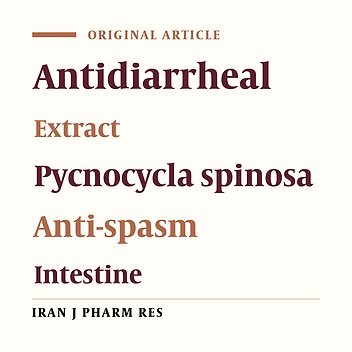 Antidiarrheal Action of Hydroalcoholic Extract of Pycnocycla spinosa in Comparison with Loperamide and Dicyclomine