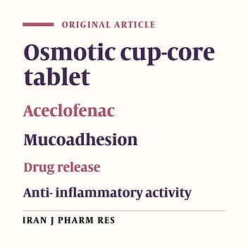 Development of Osmotically Controlled Mucoadhesive Cup-Core (OCMC) Tablet for The Anti-Inflammatory Activity
