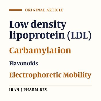 Evalution of In Vitro Effect of Flavonoids on Human Low-Density Lipoprotein Carbamylation