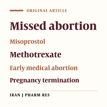 Misoprostol Alone or in Combination with Methotrexate for Termination of Pregnancy at First Trimester