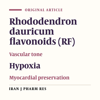 The Rhododendron dauricum L. Flavonoids Exert Vasodilation and Myocardial Preservation