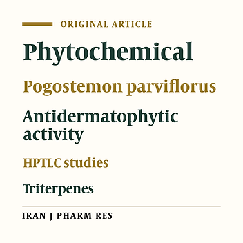 Antidermatophytic Activity of Pogostemon parviflorus Benth