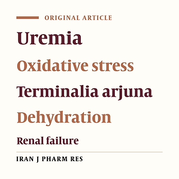 Protective Effect of Aqueous Extract of Terminalia arjuna against Dehydrating Induced Oxidative Stress and Uremia in Male Rat