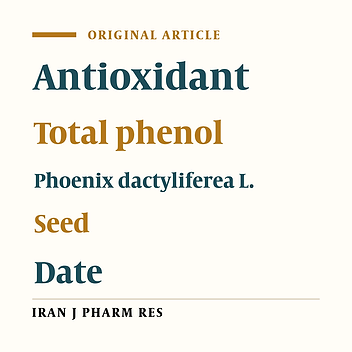 Comparison of Antioxidant Activity and Total Phenol Contents of some Date Seed Varieties from Iran