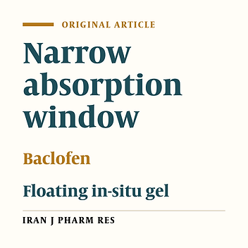 Development of a Novel Floating In-situ Gelling System for Stomach Specific Drug Delivery of the Narrow Absorption Window Drug Baclofen