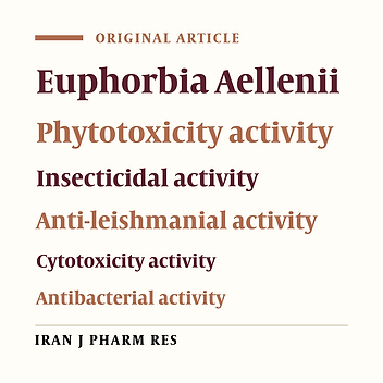 Biological Screening of Euphorbia Aellenii