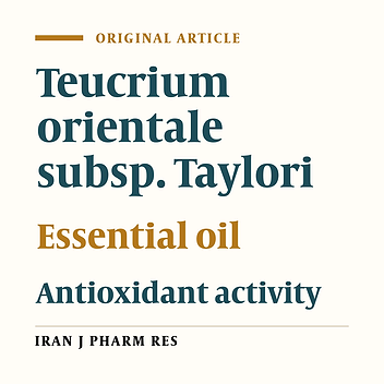 Antioxidant Activity of the Essential Oil and Methanolic Extract of Teucrium orientale (L.) subsp. taylori (Boiss.) Rech. f.